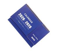 SEWACC Desktop English Calendar with Spiral Wire Binding Compact Monthly Scheduler for Office and Home Thick Paper Prevents Ink Bleed Lightweight Yearly Planning Supply with Language