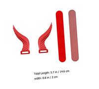 SEWACC Devil Horns Headphone Decorations Silicone Gaming Accessories Adjustable Cosplay Props for Wired Headsets Red Cute Cow Horns Accent for Over Ear Headphones