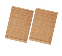 SEWACC Dining Table Placemats Bamboo Wood Material 2pcs Practical Table Mats for Kitchen and Home Use