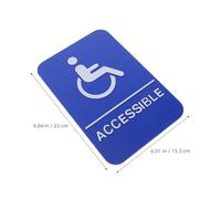 SEWACC Disability Accessible Sign Ada Bathroom Sign 5.9x3.9 Inch Quick Installation Self Adhesive Meet International Standards Hotel Restaurant for Wheelchair Users and Visually Impaired