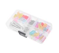 SEWACC DIY Bear Resin Charm Bracelet and Hair Clip Set for Jewelry Making Craft Accessories with Realistic Mini Bear Design Comfortable Touch Easy to Connect for Handmade Embellishment