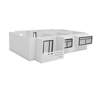 SEWACC DIY Miniature House Kit Scale Architectural Model for Apartment Layout Visualization Unfinished Interior Design Easy to Assemble for Learning and Crafting Enthusiasts