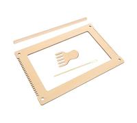 SEWACC DIY Wooden Small Weaving Kit for Adjustable Handcraft Portable Weaving Board for Beginners and Parents Intellectual Development Craft