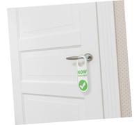 SEWACC Double Sided Do Not Disturb Door Sign PVC Privacy Hanger for Office Meeting Hotel Visible English Message Knock Before Entering Door Sign Board