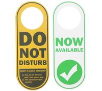 SEWACC Double Sided Do Not Disturb Sign Pendant Wear Resistant PVC Door Knob Hanging Decor and Please Do Not Disturb Message Board for Hotel Office Home Use
