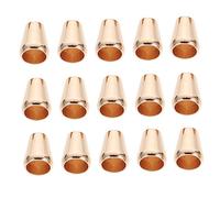 SEWACC Drawstring Cord Locks Light Gold Rope End Stoppers for Hoodies Jackets Backpacks Smooth Durable Fasteners for Secure Cord Fixing and Replacement