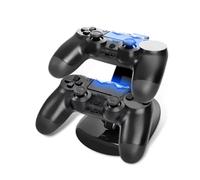 SEWACC Dual USB Controller Charger Station for Charging Dock with LED Indicator Safe Micro USB Ports for Controllers Compact Black Charging Stand