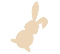 SEWACC Easter Large Wooden Rabbit Hanging Ornament 51x25x0.5cm DIY Blank Wood Craft Pendant Unfinished Wood Piece for Bunny Shape Decoration