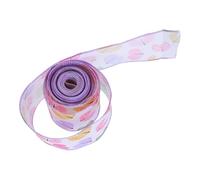 SEWACC Easter Wired Ribbon Roll 10 Yards Burlap Texture 6.3cm Wide Wire Edge for DIY Craft Bows Wreaths Basket Decoration Butterfly Accent