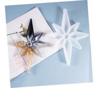 SEWACC Eight Pointed Star Silicone Mold for DIY Hangtag Pendant Making Irregular Shape Resin Casting Mold Flexible Non-Stick Craft Tool for Jewelry and Creative Projects