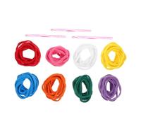 SEWACC Elastic Loom Bands with Multi Color Loops and Crochet Hooks for DIY Crafts Lightweight Hand Weaving Kit for Beginners and Enhances Coordination and Creativity