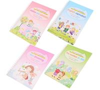 SEWACC English Handwriting Practice Copybook Set for Groove Design Safe Smooth Edges Calligraphy Tracing Workbook for Preschool Beginners English Letter Writing and Writing Skill