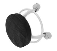 SEWACC Ergonomic Small Rolling Pedicure Stool with Swivel Wheels for Salon and Spa, Low Height Footrest Chair for Beauty and Massage Use, Black Round Medical Rolling Seat