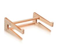 SEWACC Ergonomic Wooden Laptop Stand Desk Holder with Heat Dissipation for Comfortable Typing and Cooling Multi-use Storage Rack Suitable for Bed and Office Use