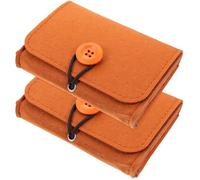 SEWACC Essential Oil Carrying Case Bag 2Pcs Fine Workmanship Felt Organizer Pouch for 6 Bottles 5Ml 10Ml 15Ml Convenient Size for Aromatherapy and Travel