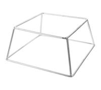 SEWACC European Style Metal Double-tier Dessert Display Stand, Elevated Two-layer Food Serving Rack for Pizza, Cake, and Platters, 18x23x11.5cm Food Pan Riser Holder for Home, Restaurant,