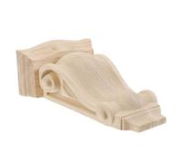 SEWACC European Style Solid Wood Corbel with Roman Column Corner Design Unpainted Decorative Shelf Bracket for Walls Doors Windows Homes Hotels Villas Artistic Archway Accent