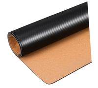 SEWACC Extra Large Desk Pad with Nonslip Grip, Dual-sided Pu and Cork Material Mouse Pad, Versatile Design Suitable for Office and Gaming Setups, Sl lack Minimalist Desk Mat