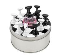 SEWACC False Nail Display Rack Pink Crystal Nail Tips Shelf Manicure Accessories Salon Home Use