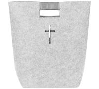 SEWACC Felt Bible Bag for Men with Large Capacity and Sturdy Construction, Convenient to Carry Religious Tote Bag with Unique Cross Pattern Design, for Church and Travel Use