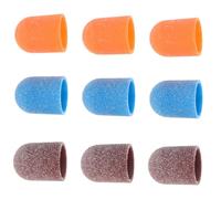 SEWACC Fine Grit Red Sanding Bands Ø13Mm for Nail Drill Small Mandrel Nail Drill Bits Set for Pedicure and Manicure Replacement Heads for Dead Skin and Callus Removal