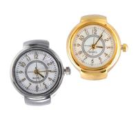 SEWACC Finger Watch Rings with Decorative Effect and Not Easy to Break for Men and Women, Alloy Material 2pcs Vintage and Modern Style Suitable for Valentine and Different Occasions