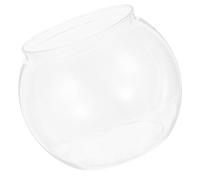 SEWACC Fish Tank Plastic Small Fish Bowl for Desktop for Home Office round Design and Keeping