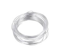 SEWACC Flexible Silver Aluminum Wire for DIY Crafting Bendable Armature Wire for Doll Skeletons Floral Support and Metal Sculpture Rust-resistant for Jewelry and Model Making