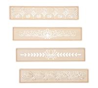 SEWACC Floral Vine Border Wall Stencil Template, Reusable Botanical Scroll Pattern for DIY Painting, Spray Paint, Canvas, Cabinet, and Furniture Art Projects