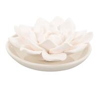 SEWACC Flower Shape Passive Essential Oil Diffuser Stone Plaster Aromatherapy Stone for Bedroom Car Bathroom Home Decor Elegant Floral Design Fragrance Holder