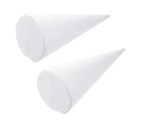 SEWACC Foam Shapes Cone Foam Cones 2pcs 32CM White Foam Tree Cones Cone Shaped Foams for DIY Craft Christmas Tree Gnome Holiday Decor Xmas Party Supplies White Conefor Crafts
