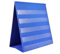 SEWACC Foldable Pocket Chart Desktop Display Stand Double-Sided Teaching Aid with Transparent Pockets for Letter Cards Word Cards and Classroom Display Lightweight Tabletop Tool for Home or School