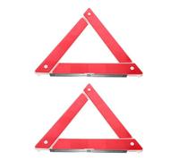 SEWACC Foldable Roadside Warning Triangle Set 2pcs with Reflective Tape for Vehicle Emergency Safety