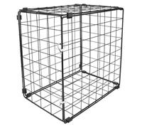 SEWACC Foldable Small Cat Cage Pet Carrier Iron Wire Crate for Indoor Outdoor Use with Transparent Design Breathable Enclosure for Kitten Grooming Travel and Home Safety