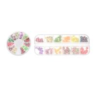 SEWACC Fruit Slice Manicure Pieces 24pcs Nail Art Decals Set with Ceramic Charms, 12 Styles Fruit Polymer Slices for Creative Nail Decoration and Manicure in UK