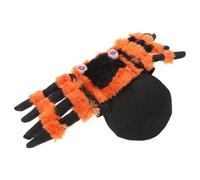 SEWACC Funny Spider Dog and Cat Costume with Adjustable Harness, Furry Tarantula Pet Halloween Outfit for Small Dogs and Cats, Festival Dress-up Apparel