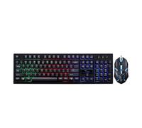 SEWACC Gaming Mechanical Keyboard and Mouse with 104 Keys Non Conflict Design Wear-resistant Plastic Construction Backlit for Home and Cafe Use