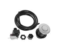 SEWACC Garbage Disposal Air Switch Kit with Stainless Steel Button Abs Pneumatic Control for Food Waste Disposers and Bathtub Activation Easy Mount Garbage Disposal Accessories Set