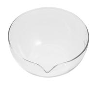 SEWACC Glass Round Evaporating Dish with Spout, Flat Bottom | Large Surface Area Design, Handles Direct Flame Heating, for Lab Mixing and Ingredient Storage