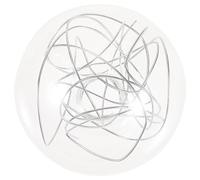 SEWACC Globe Glass Lamp Shade Aluminum Wire Fixture Replacement Cover for Pendant Lighting Elegant Transparent Silver and Gold Wire Design