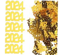 SEWACC Gold Year Party Decorations Festive Table Confetti Scatters for Celebration Durable Wear Material for Invitations Scrapbooks Candy Bags and DIY Crafts