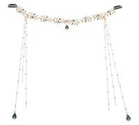 SEWACC Golden Zinc Alloy Leaf Headpiece Boho Bridal Headband Tassel, Versatile Use and Easy to Use Hair Accessory for Party Events and Daily Life
