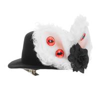 SEWACC Gothic Headdress Small Top Hat Bunny Ears and Strange Eyeball Flower Hairpins for Halloween Costumes for Women Girls Party Decorations and Vintage Halloween Hairpins