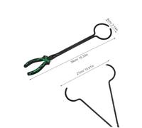 SEWACC Graphite Crucible Tongs with Heat-Resistant Insulated Handle Pouring Clamp for Metal Casting and Jewelry Tools Long Crucibles Tong for Secure Grip in Laboratory and Chemical Use