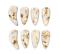 SEWACC Guzheng Practice Fake Nails Premium Macromolecule Finger Picks for Beginners 8pcs with Smooth round Design, Protective Fingertip Covers for Guzheng Instrument Practice