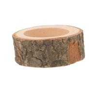 SEWACC Hamster Wooden Feeding Bowl Natural Solid Wood Chewable Food Dish Large Size Small Animal Feeder for Hamster Rabbit Squirrel Cage Supplies