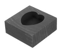 SEWACC Heart Shape Graphite Ingot Mold Melting Casting Mold for Gold Silver Copper Metal Melting Kit for Jewelry Education and Experiment