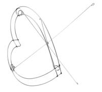 SEWACC Heart-shaped Floral Frame Silver Iron Hollow Flower Ring Sturdy Full Appearance Delicate Romantic Style Flower Support for Bouquet Display