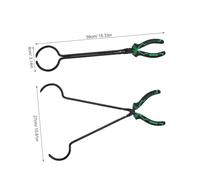 SEWACC Heat-Resistant Metal Smelting Crucible Tongs with Insulated Grip Clamp for Jewelry Casting and Chemical Crucible Handling in Metal Refining Tasks