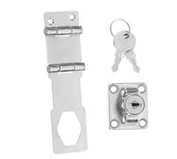 SEWACC Heavy Duty Keyed Door Lock Hasp Latch with Keys Durable Alloy Cabinet and Lock for Double Hinge Doors Fit for Cabinets Easy Tool Installation